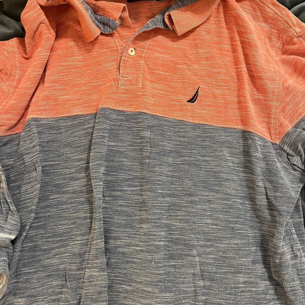 Nautica Orange and Blue Polo Shirt Classic Design packaged deal for all 3 shirts